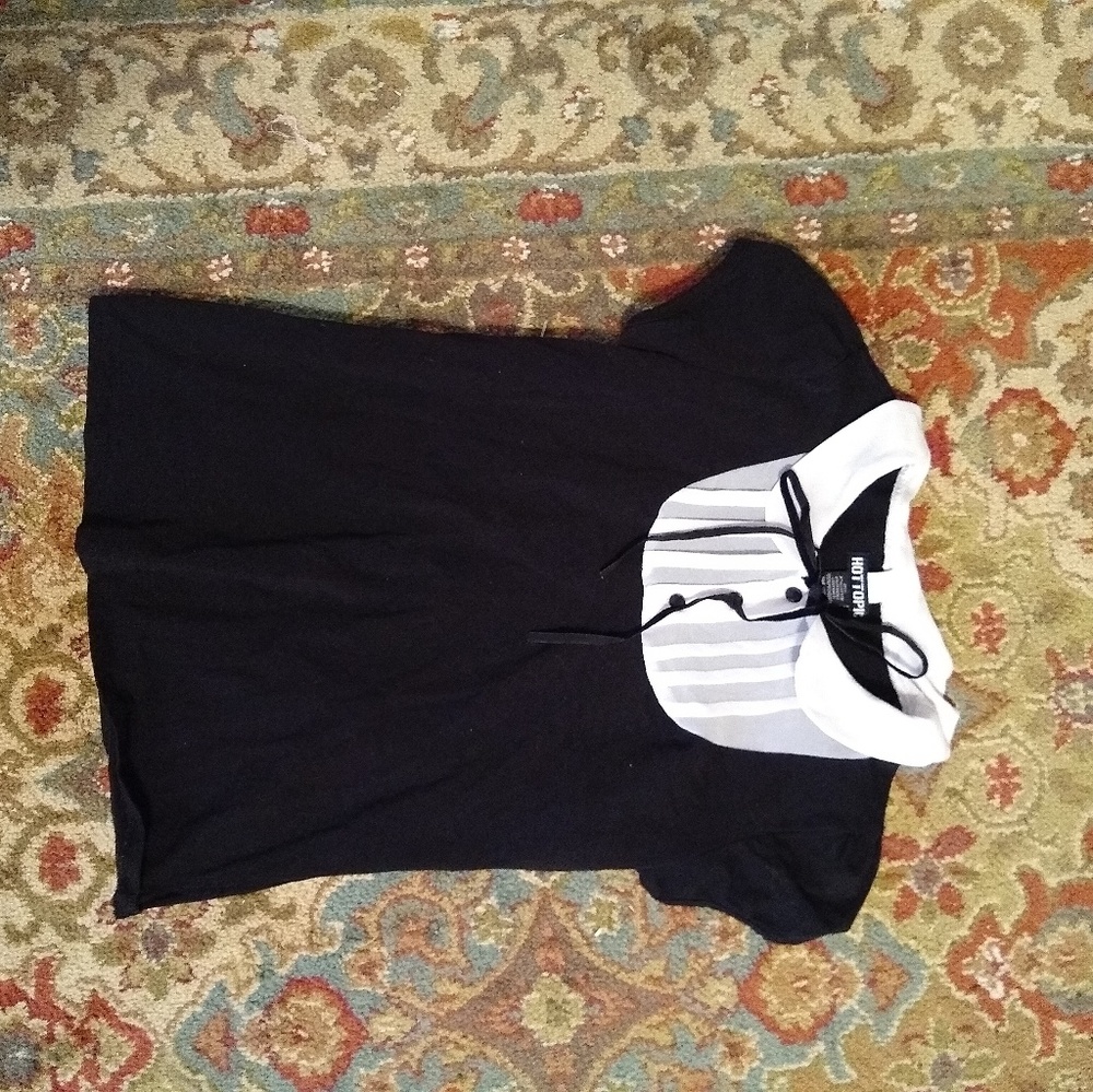 Black Peter Pan Blouse